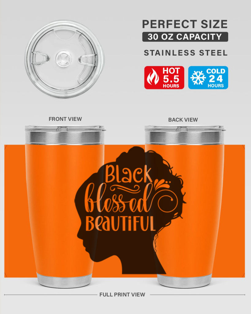 black blessed beautiful Style 62#- women-girls- Tumbler