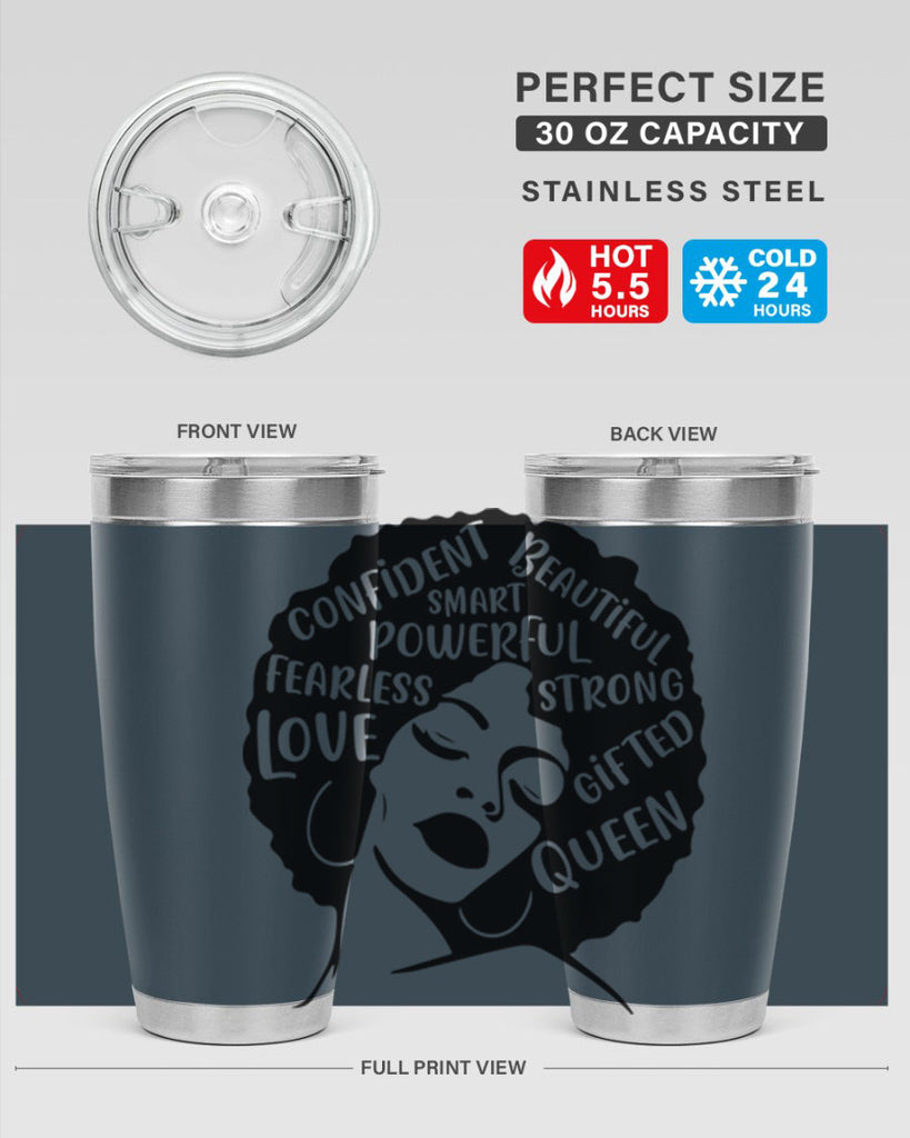 afro lady with words 24#- women-girls- Tumbler