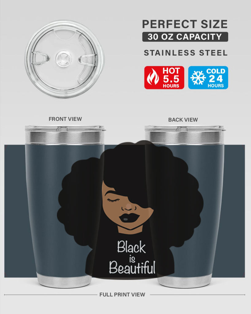 black is beautiful 12#- women-girls- Tumbler