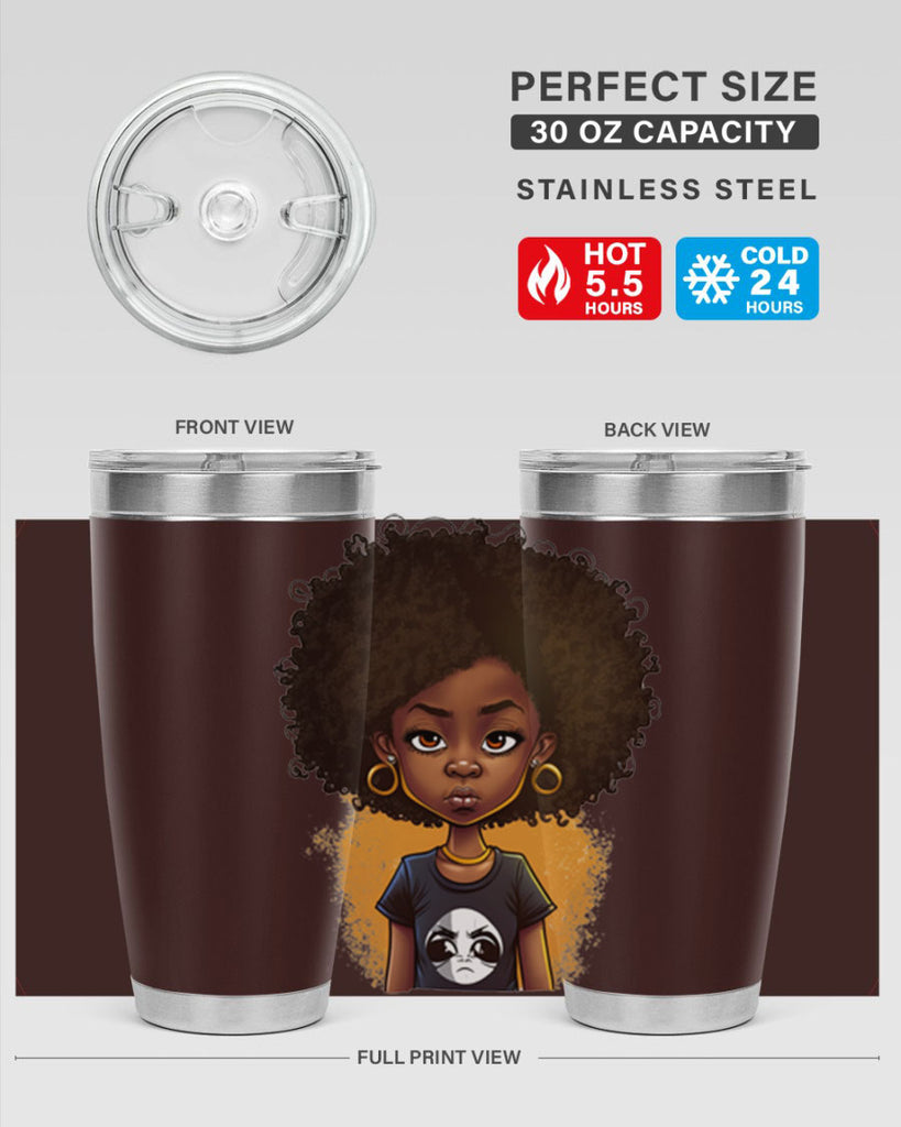 Sparkling Black Girl Design 8#- women-girls- Tumbler