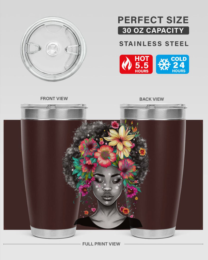Sparkling Black Girl Design 9#- women-girls- Tumbler