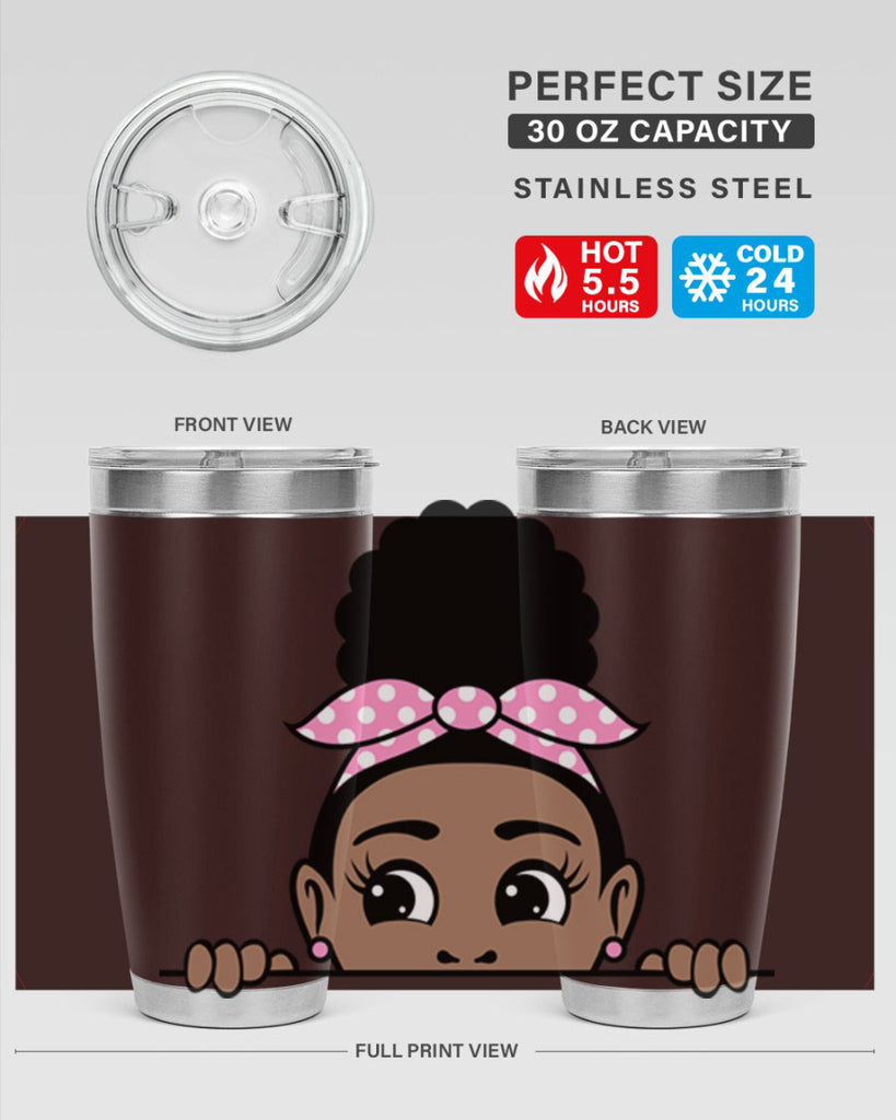 afro puff bandana girl peekaboo 86#- women-girls- Tumbler