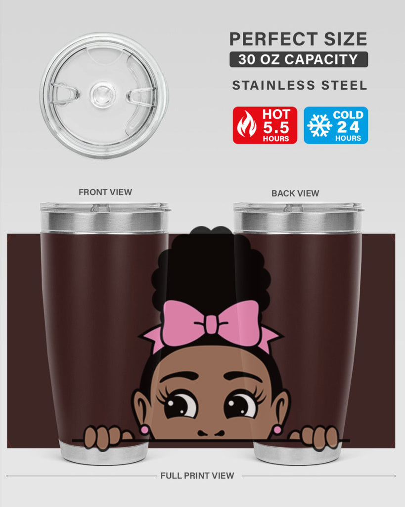 afro puff crown girl 3#- women-girls- Tumbler