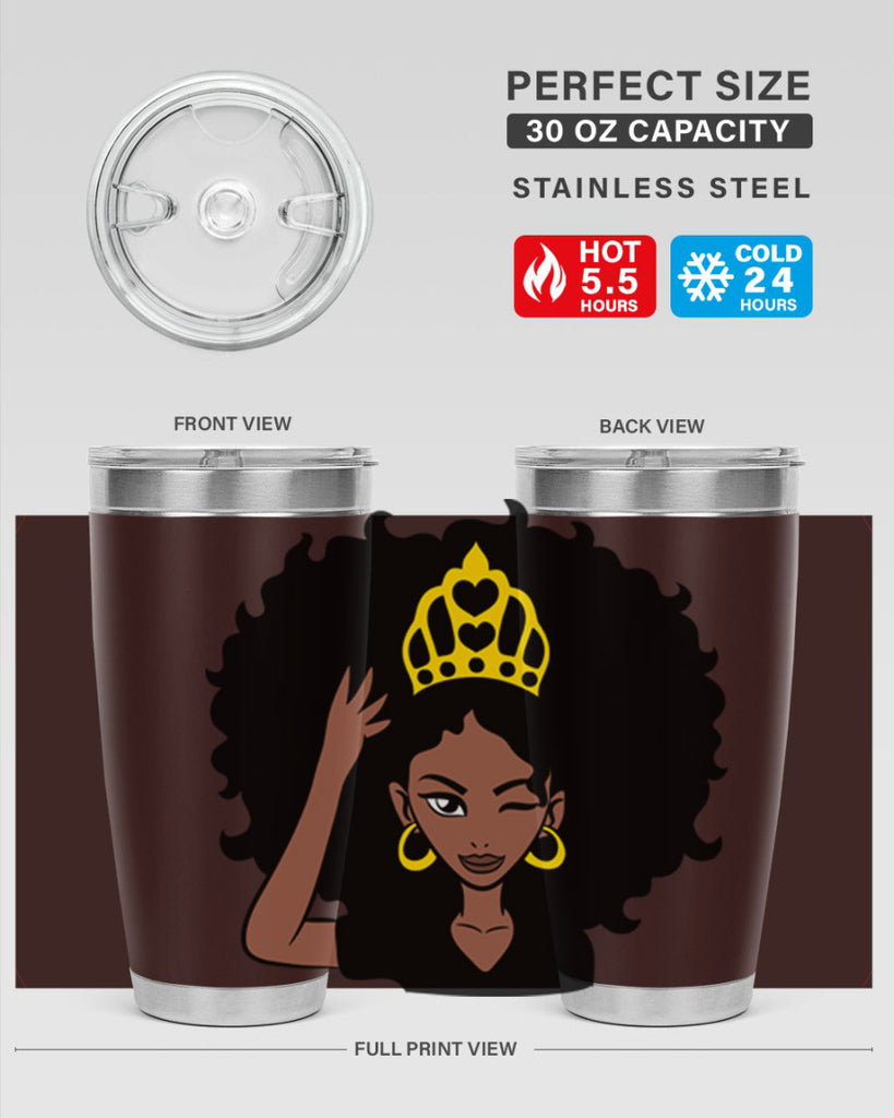 afro queen crown 72#- women-girls- Tumbler