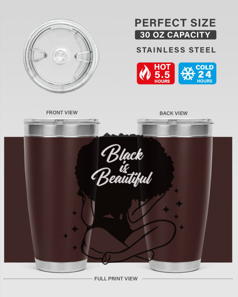 black is beautiful 15#- women-girls- Tumbler