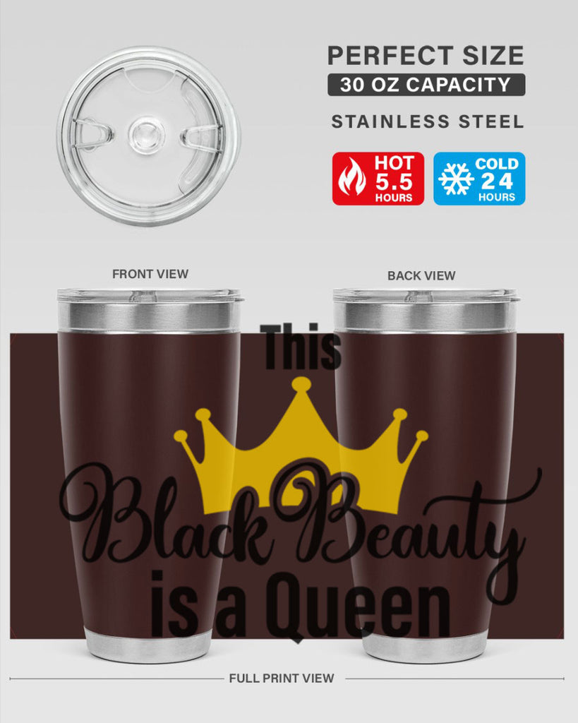 this black beauty is a queen Style 3#- women-girls- Tumbler