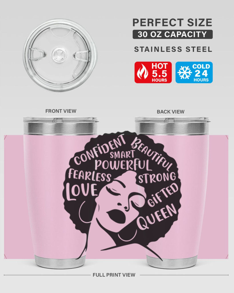 afro lady with words 24#- women-girls- Tumbler