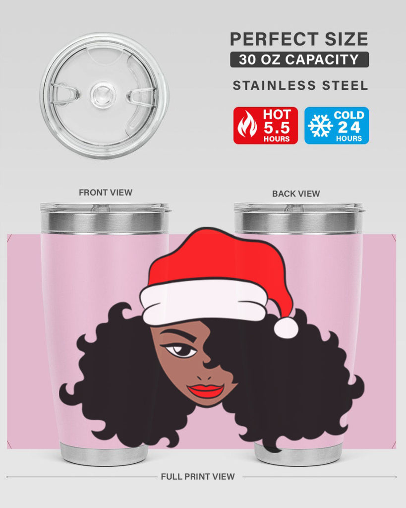 afro santa claus girl 71#- women-girls- Tumbler