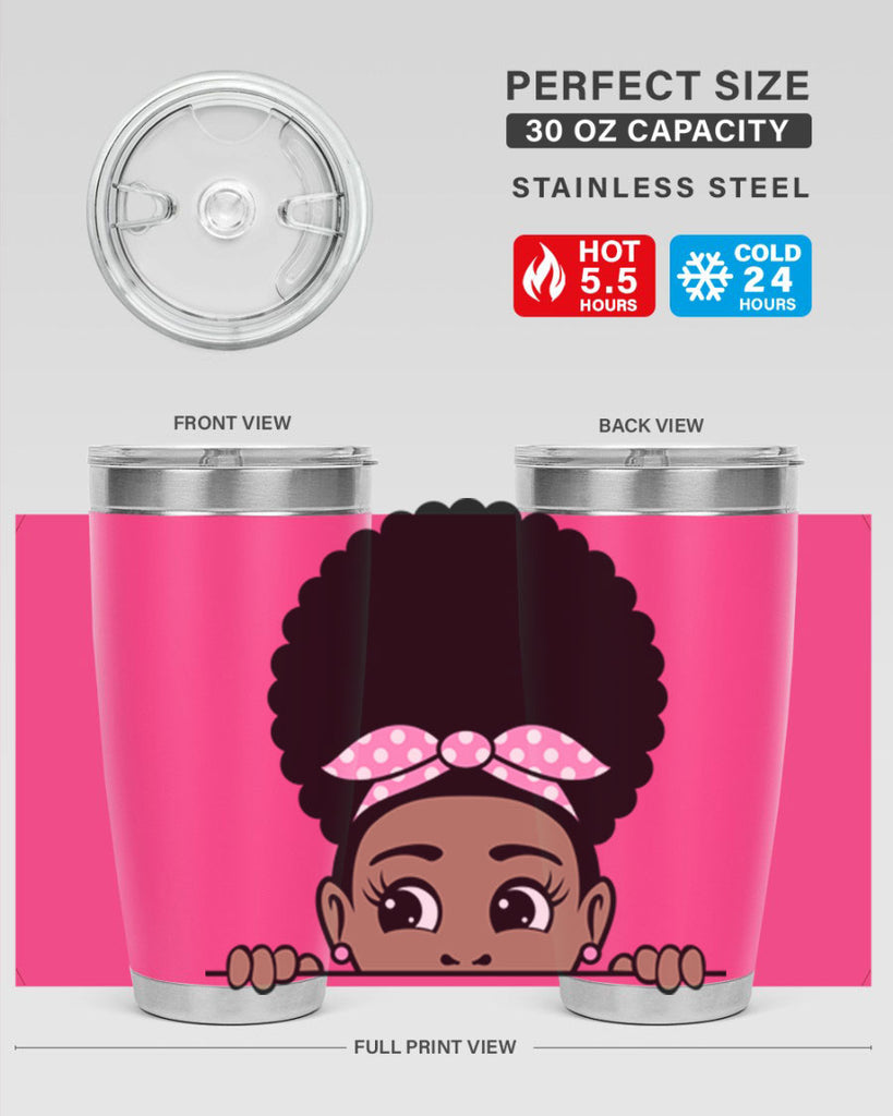 afro puff bandana girl peekaboo 85#- women-girls- Tumbler