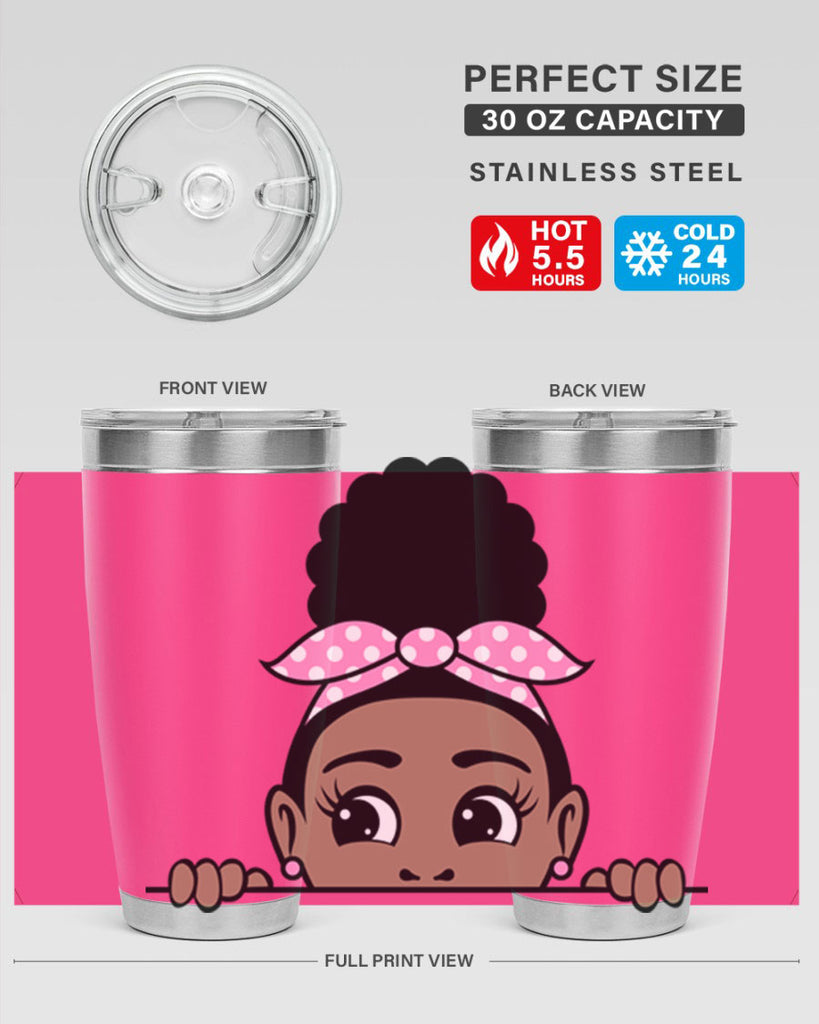 afro puff bandana girl peekaboo 86#- women-girls- Tumbler