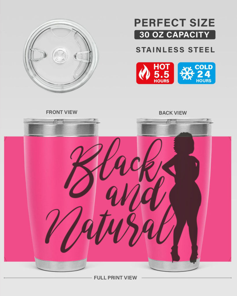 black and natural 22#- women-girls- Tumbler