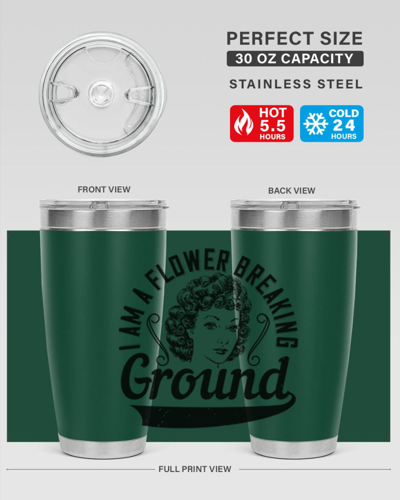 I am a flower breaking ground Style 32#- afro- Tumbler