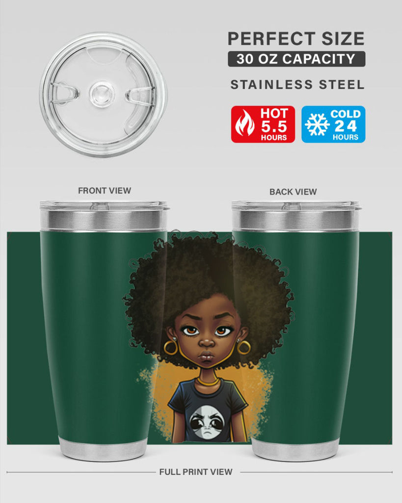 Sparkling Black Girl Design 8#- women-girls- Tumbler