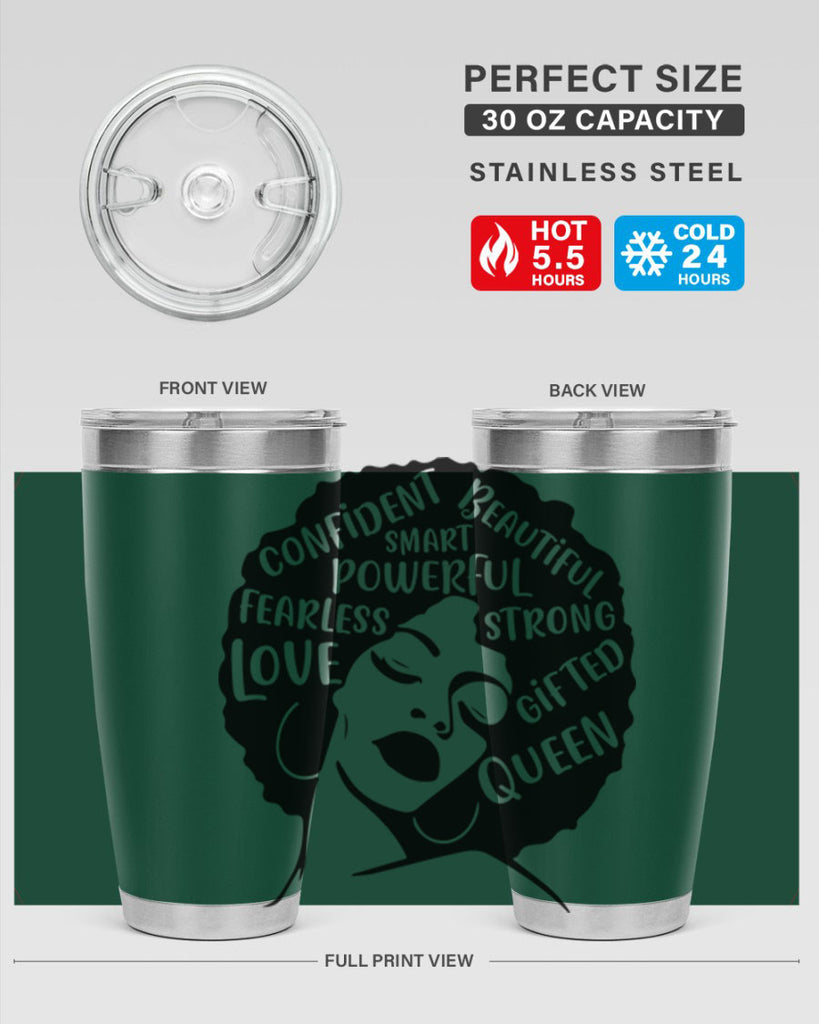 afro lady with words 24#- women-girls- Tumbler