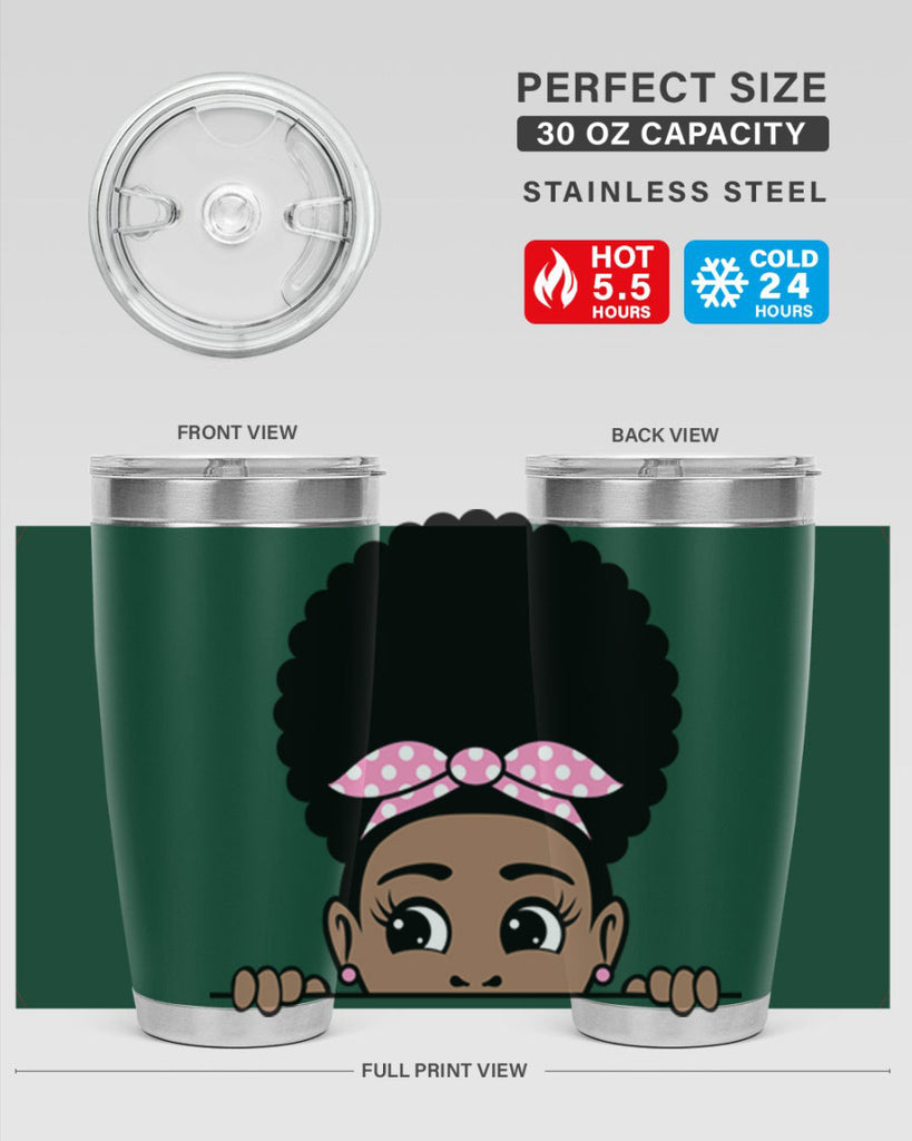 afro puff bandana girl peekaboo 85#- women-girls- Tumbler