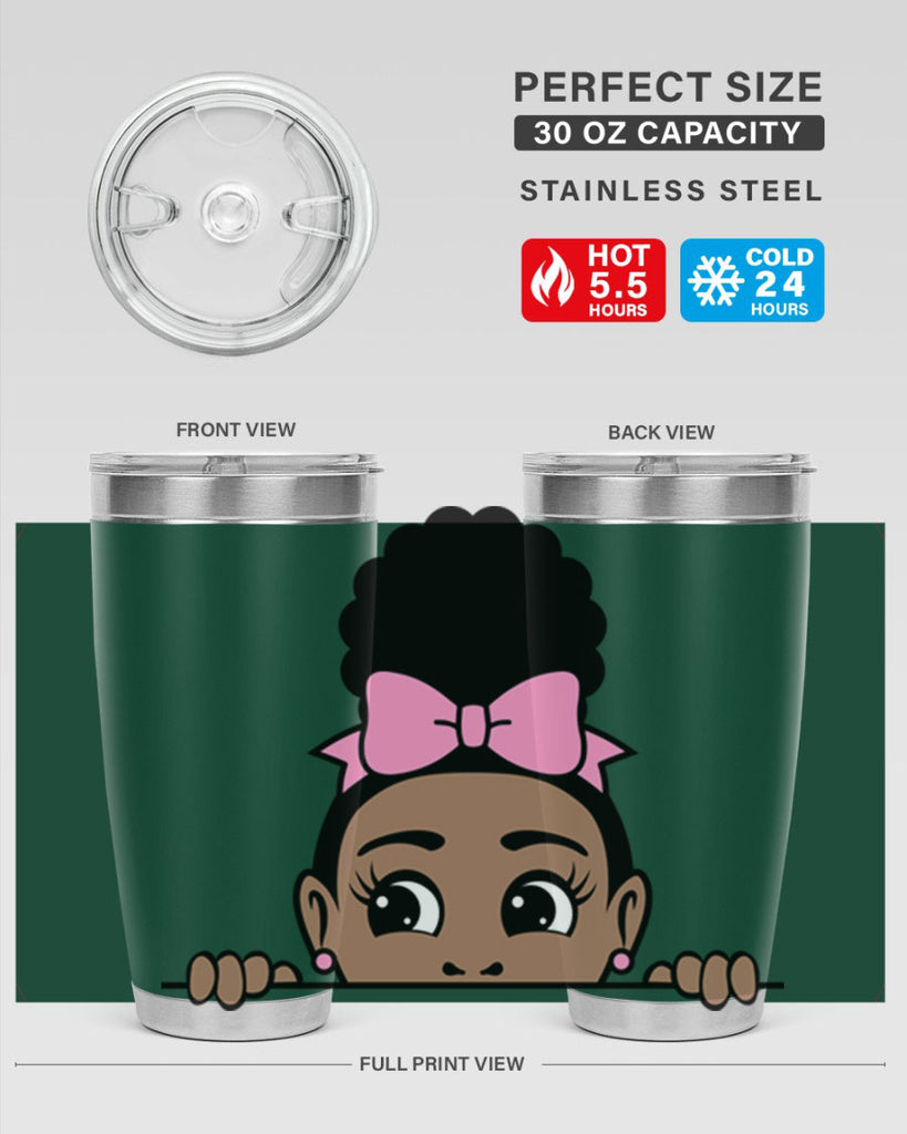 afro puff crown girl 3#- women-girls- Tumbler