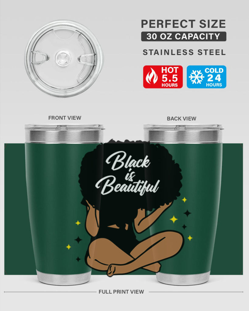 black is beautiful 14#- women-girls- Tumbler