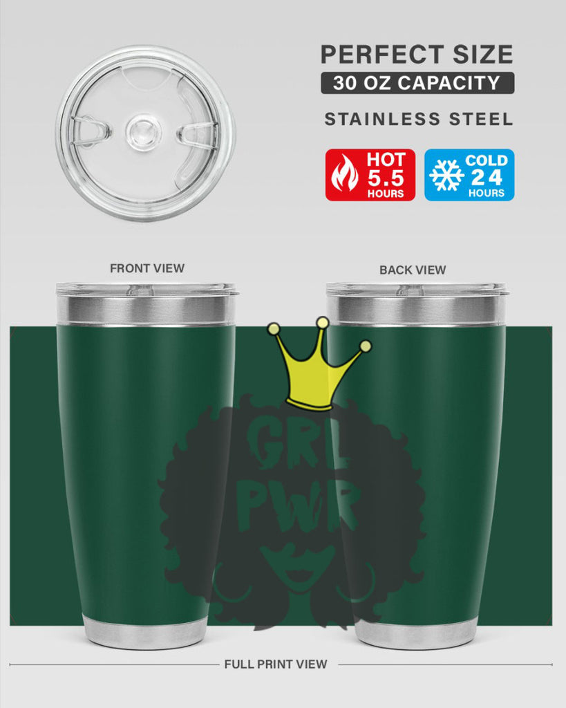 girl power with crown 34#- women-girls- Tumbler