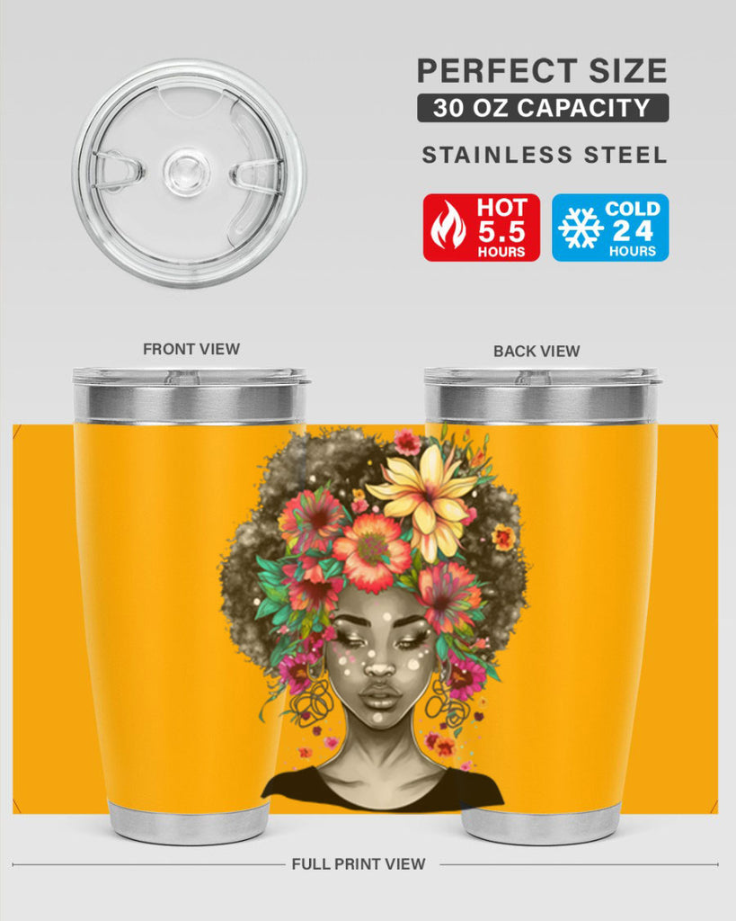 Sparkling Black Girl Design 9#- women-girls- Tumbler