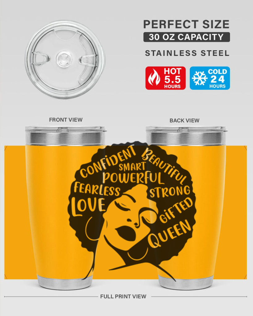 afro lady with words 24#- women-girls- Tumbler