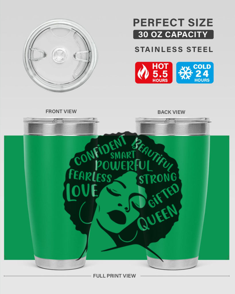 afro lady with words 24#- women-girls- Tumbler