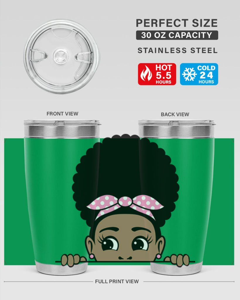 afro puff bandana girl peekaboo 85#- women-girls- Tumbler
