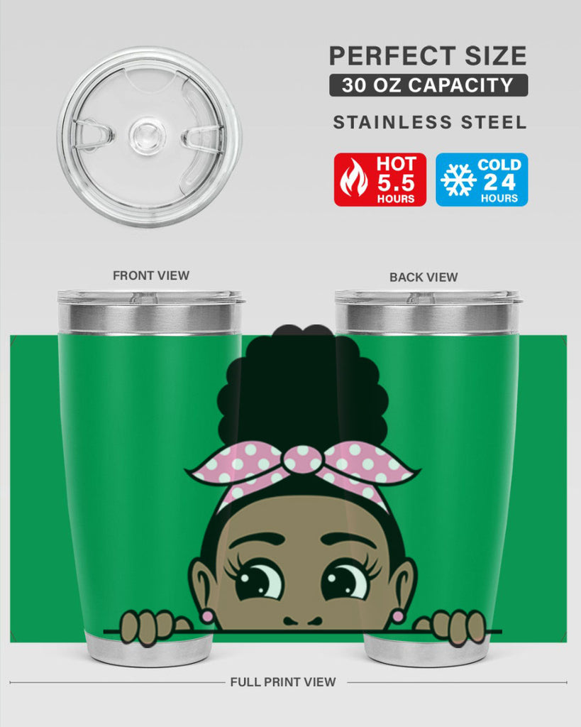 afro puff bandana girl peekaboo 86#- women-girls- Tumbler