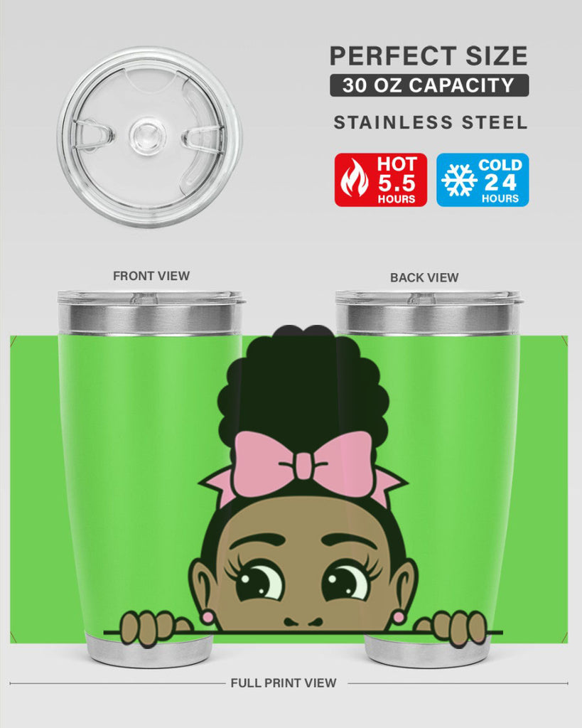 afro puff crown girl 3#- women-girls- Tumbler