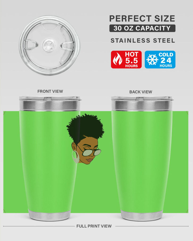 black afro 44#- women-girls- Tumbler