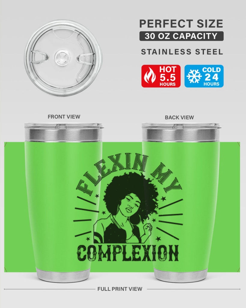 flexin my complexion Style 34#- afro- Tumbler