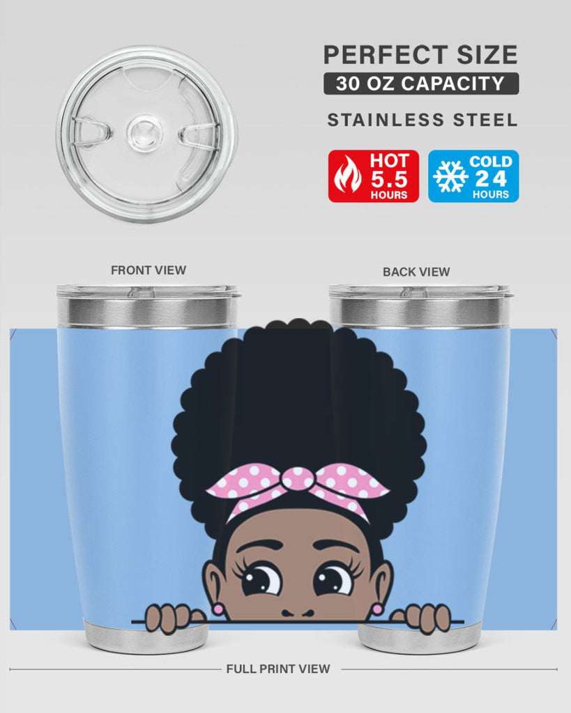afro puff bandana girl peekaboo 85#- women-girls- Tumbler