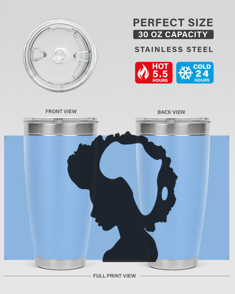 afro woman with africa map 65#- women-girls- Tumbler