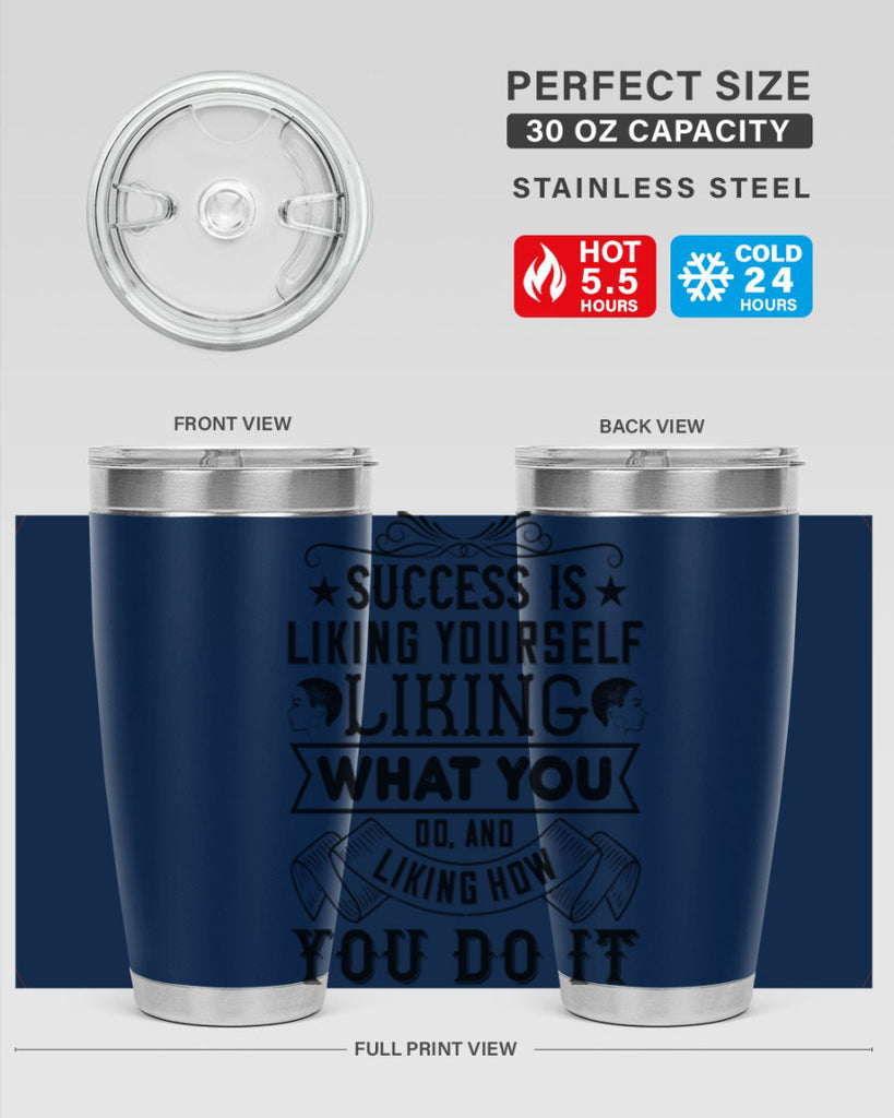 Success is liking yourself liking what you do and liking how you do it Style 2#- afro- Tumbler