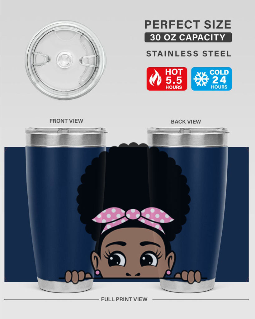 afro puff bandana girl peekaboo 85#- women-girls- Tumbler