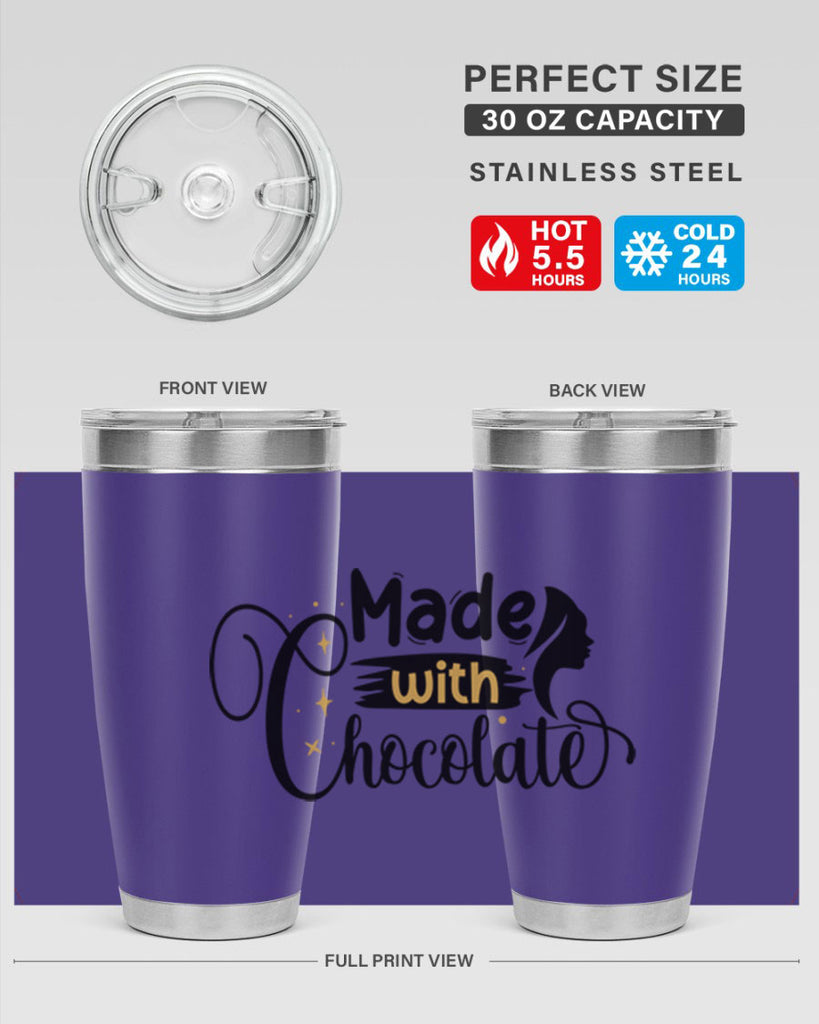 Made with chocolate Style 24#- women-girls- Tumbler