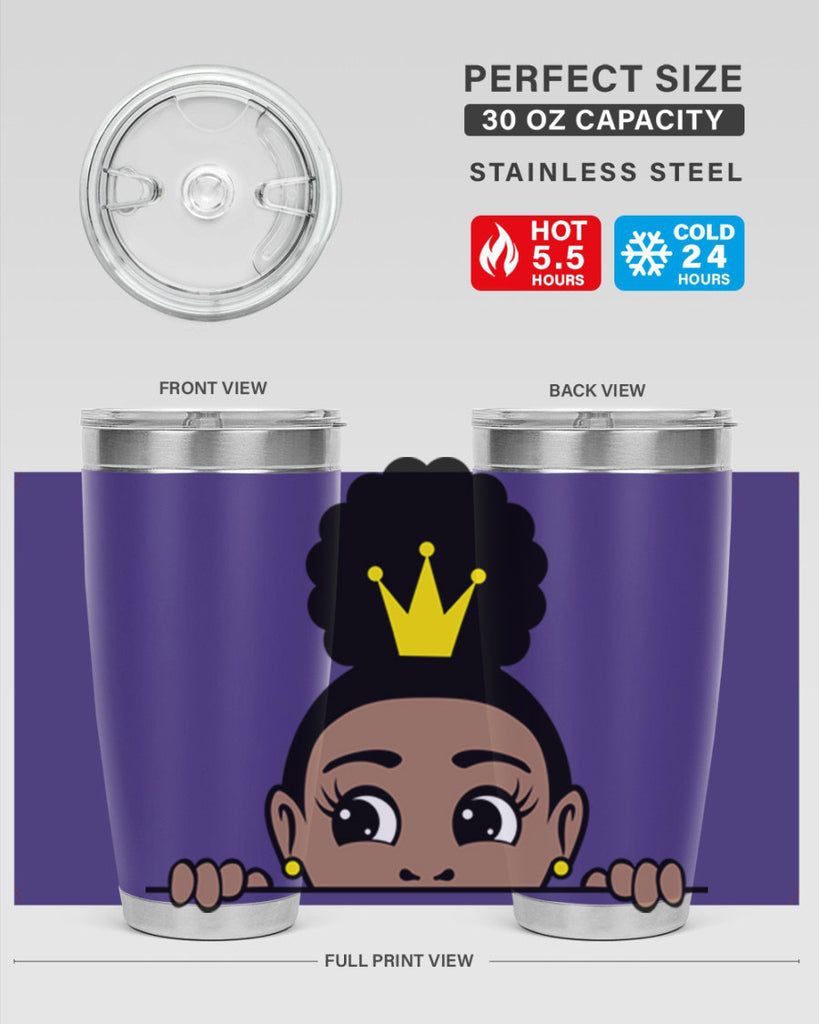 afro puff crown girl 1#- women-girls- Tumbler