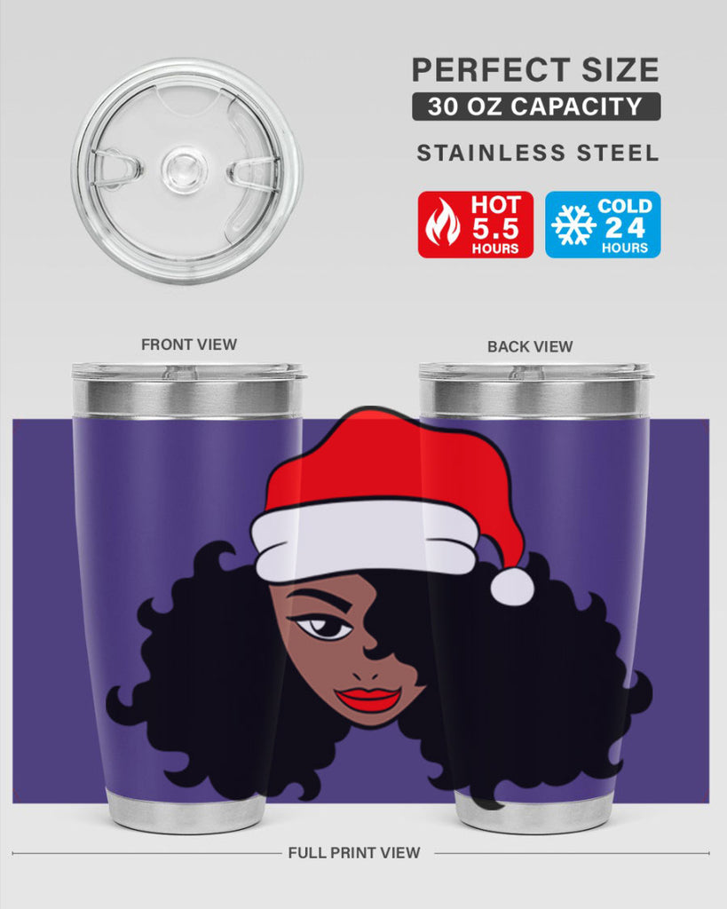 afro santa claus girl 71#- women-girls- Tumbler