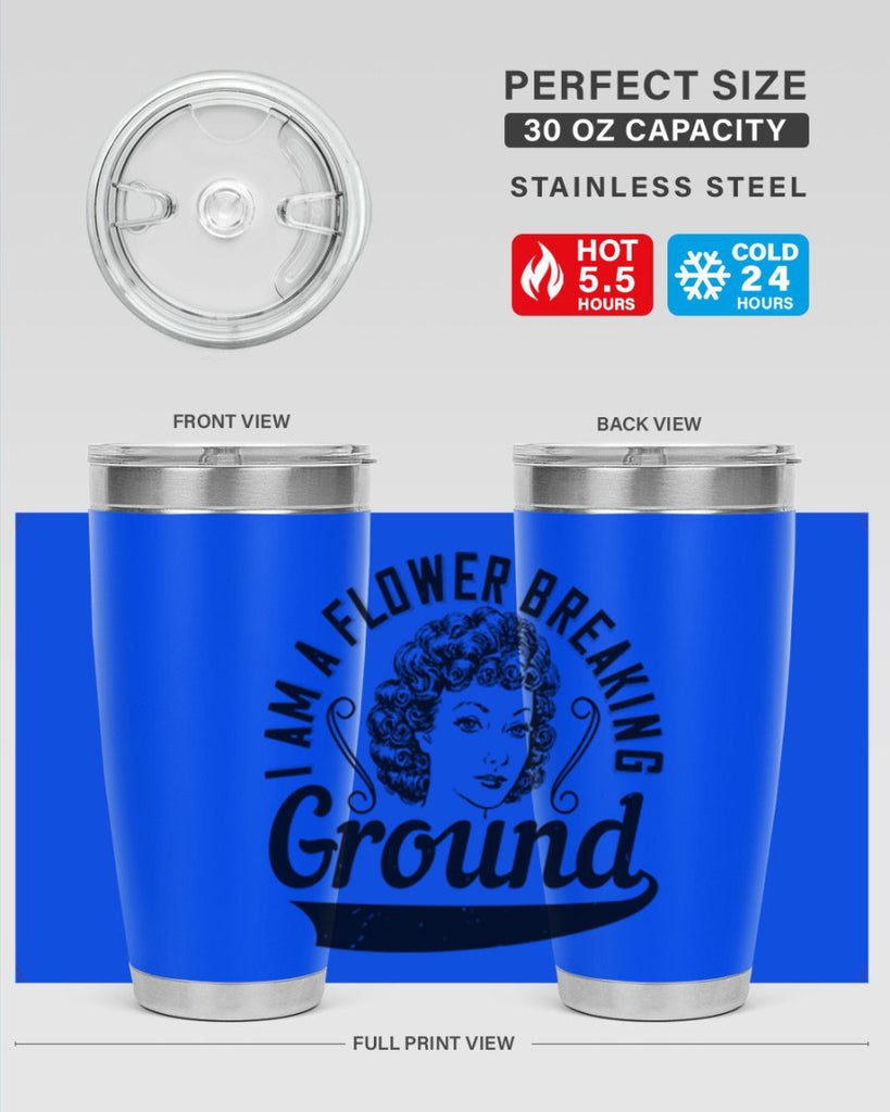 I am a flower breaking ground Style 32#- afro- Tumbler