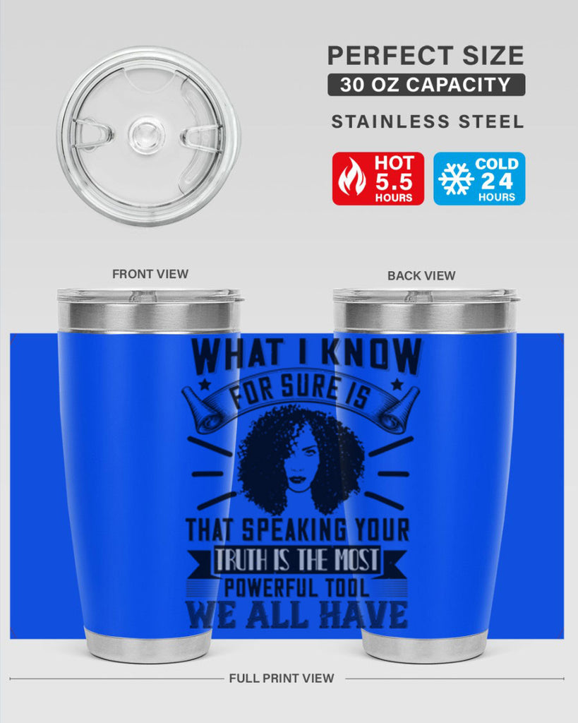 What I know for sure is that speaking your truth is the most powerful tool we all have Style 13#- afro- Tumbler