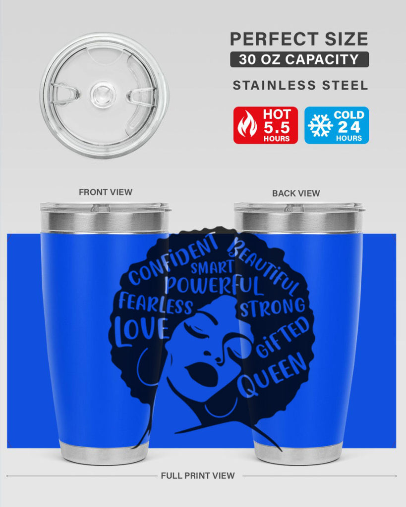 afro lady with words 24#- women-girls- Tumbler