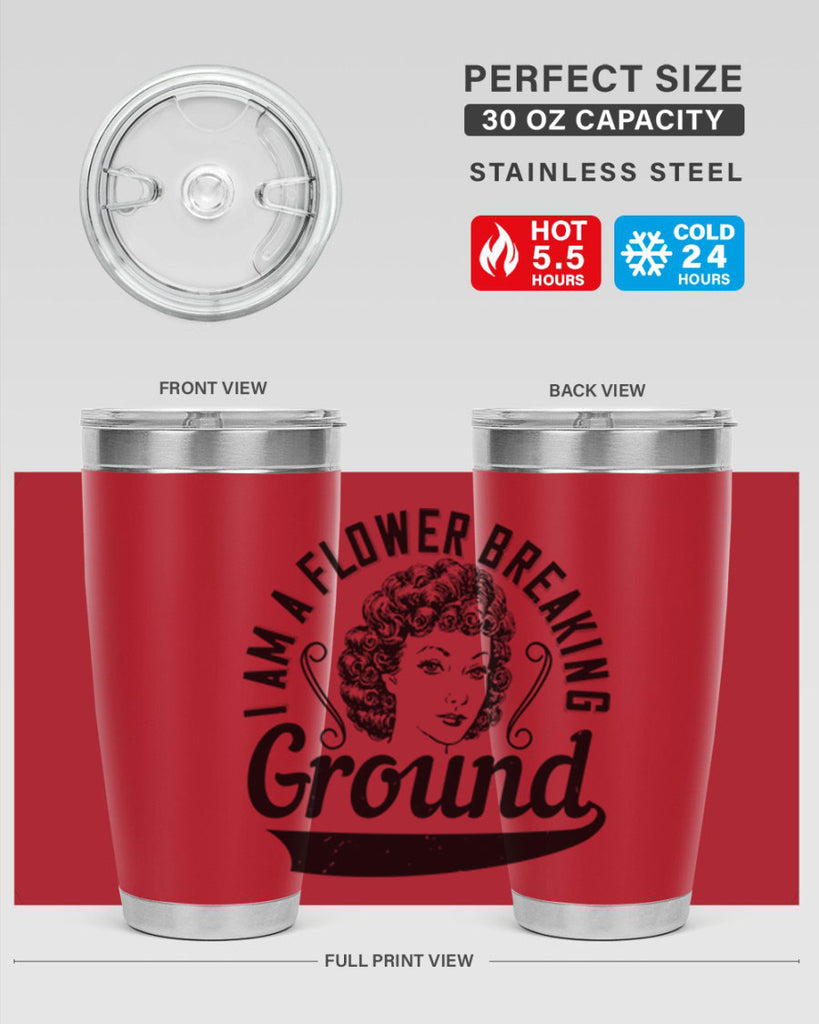 I am a flower breaking ground Style 32#- afro- Tumbler