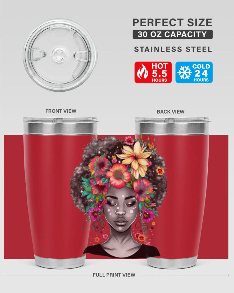 Sparkling Black Girl Design 9#- women-girls- Tumbler