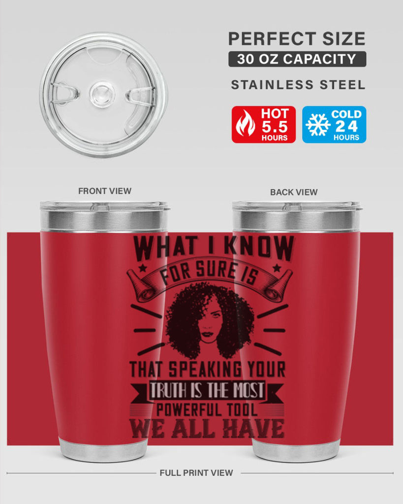 What I know for sure is that speaking your truth is the most powerful tool we all have Style 13#- afro- Tumbler