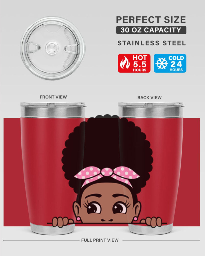 afro puff bandana girl peekaboo 85#- women-girls- Tumbler