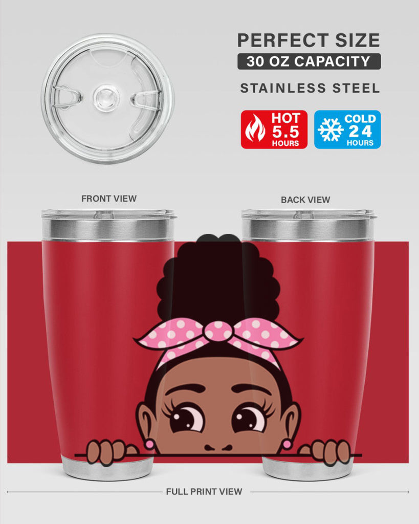 afro puff bandana girl peekaboo 86#- women-girls- Tumbler