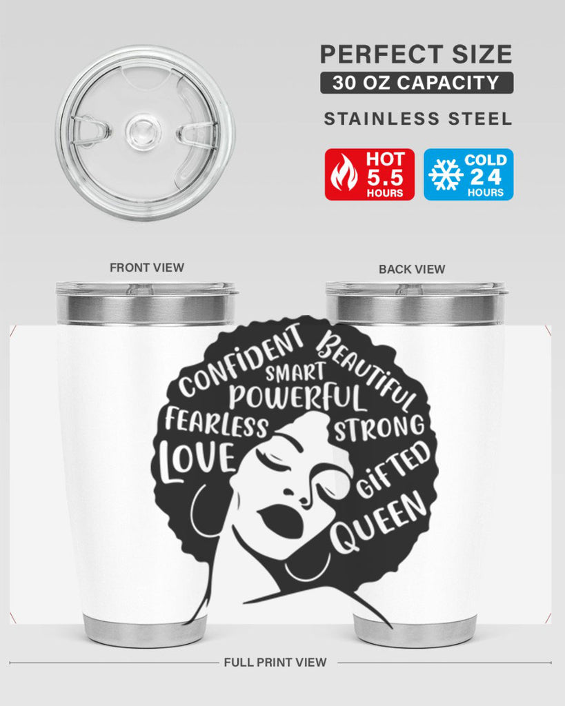 afro lady with words 24#- women-girls- Tumbler