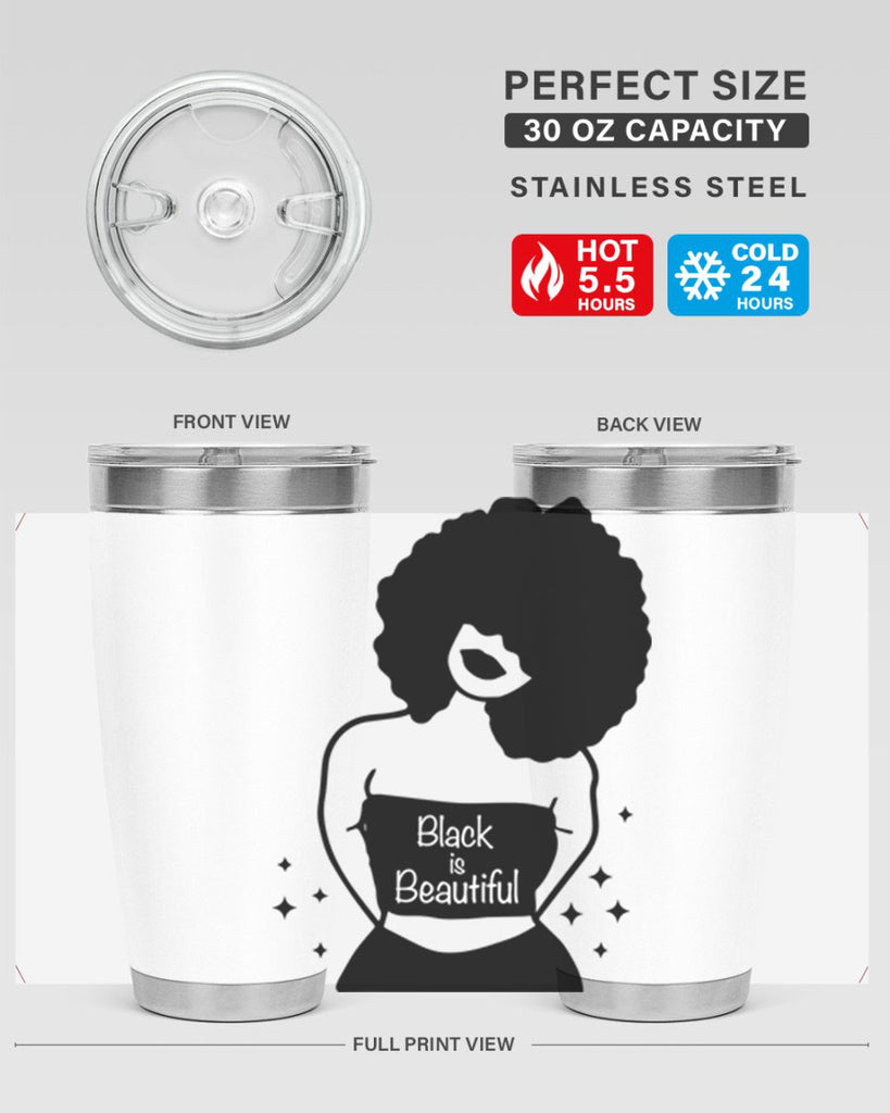 black is beautiful 11#- women-girls- Tumbler