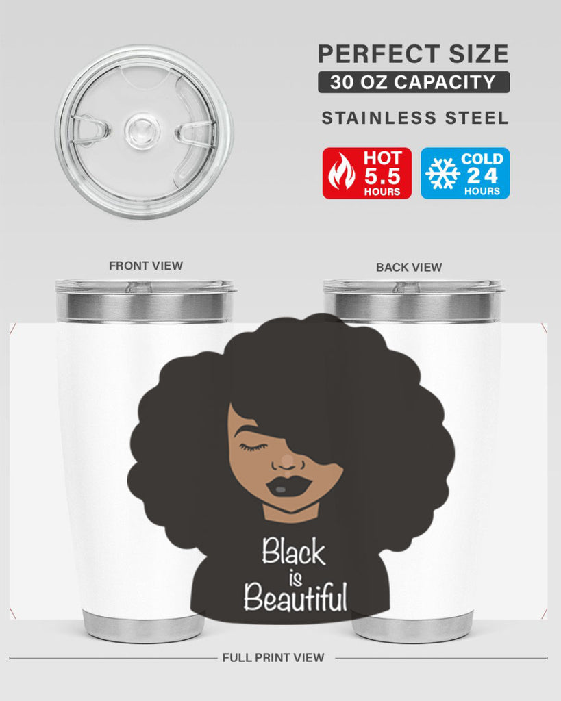 black is beautiful 12#- women-girls- Tumbler