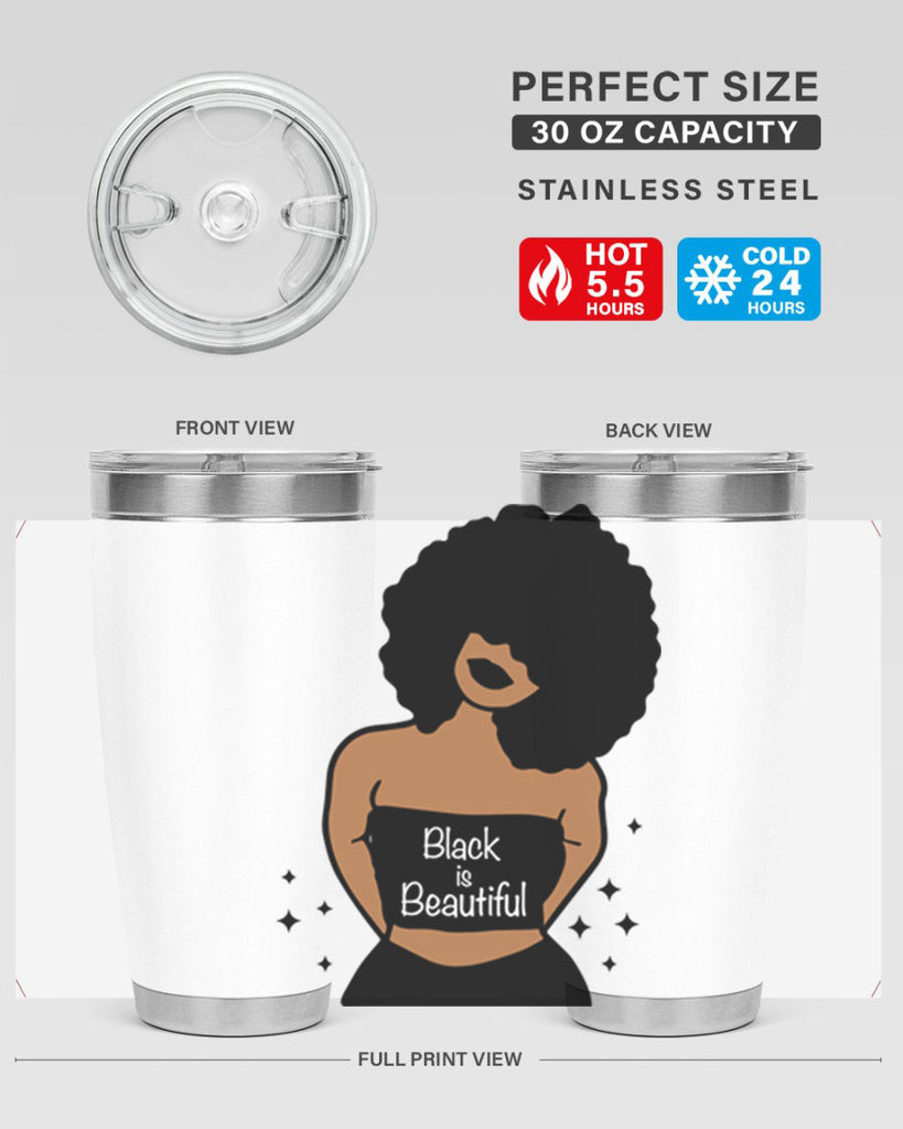 black is beautiful 16#- women-girls- Tumbler