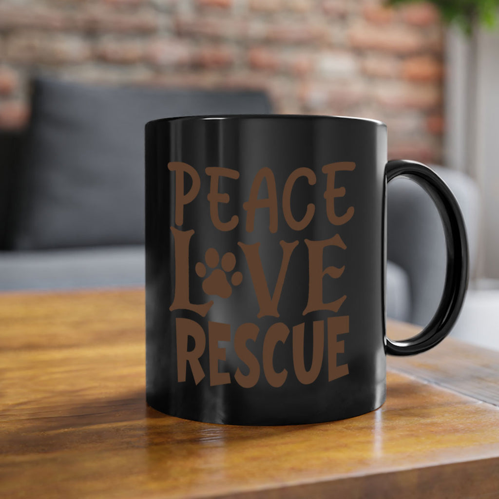 Peace Love Rescue Style 23#- cat-Mug / Coffee Cup
